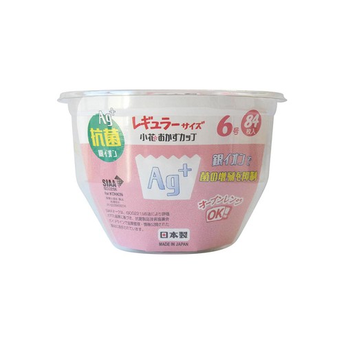 ヒロカ産業  抗菌小花おかずカップ 6号 84枚入り
