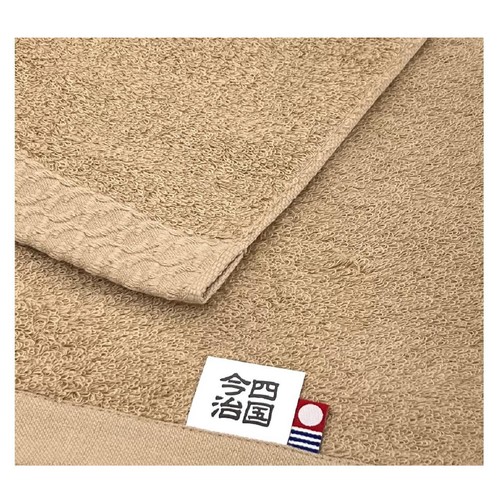 林 今治甘撚りクロスバスタオル 約60 x 120cm ベージュ