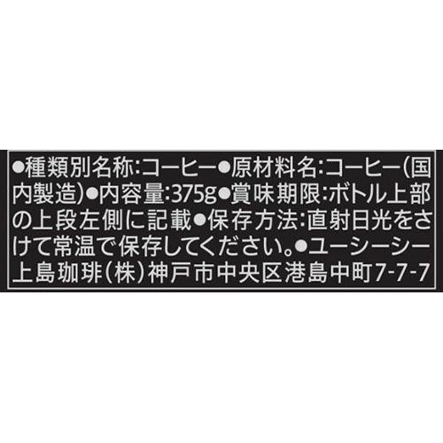 UCC上島珈琲 BLACK無糖 黒の余韻 375g