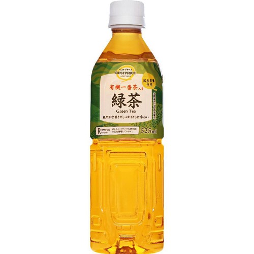 有機一番茶入り 緑茶 525ml トップバリュベストプライス Green Beans