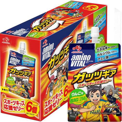 味の素 アミノバイタルゼリードリンク ガッツギアりんご味 6個 Green