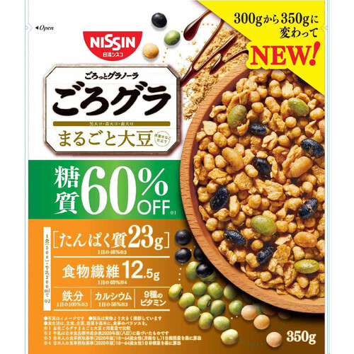 日清シスコ ごろグラ糖質60%オフまるごと大豆 350g