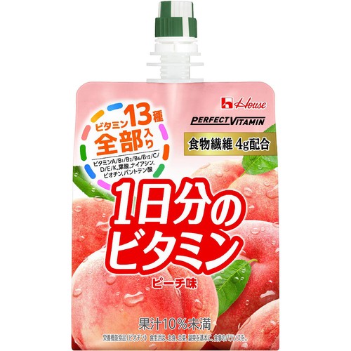 ハウスウェルネスフーズ 1日分のビタミンゼリー食物繊維 180g
