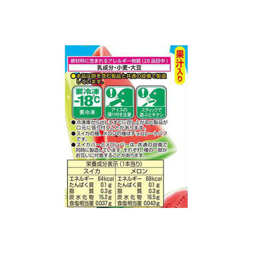 ロッテ スイカ&メロンバー 70ml x 6本入 Green Beans | グリーン