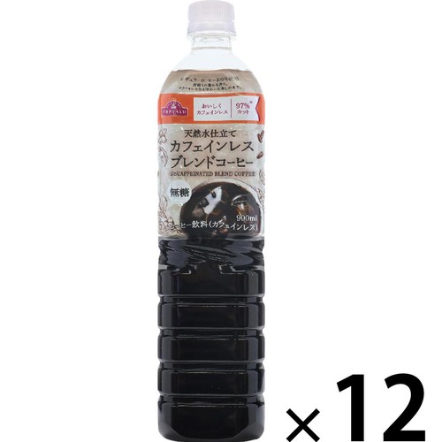 カフェインレス ブレンドコーヒー無糖＜ケース＞ 900ml x 12本 トップバリュ