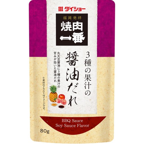 ダイショー 焼肉一番 3種の果汁の醤油だれ 80g