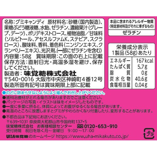 UHA味覚糖 ググッタ グレープ 58g