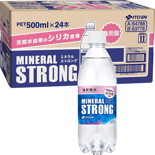 伊藤園 ミネラルストロング強炭酸水 1ケース 500ml x 24本 Green Beans