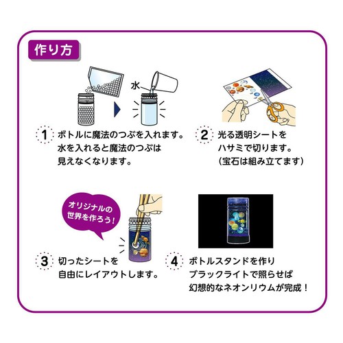 クツワ ネオンリウム 宇宙 工作キット 6才以上 PT210A Green Beans