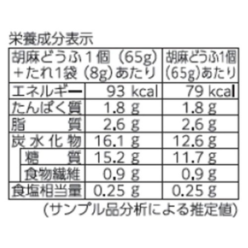 ふじや食品 黒蜜きなこ 胡麻どうふ 130g (65g x 2個)