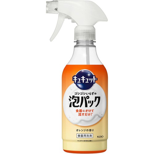花王 キュキュット ゴシゴシいらずの泡パック オレンジの香り 本体  430ml