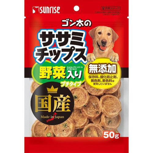 【ペット用】 マルカン ゴン太のササミチップス野菜入り プチタイプ 50g