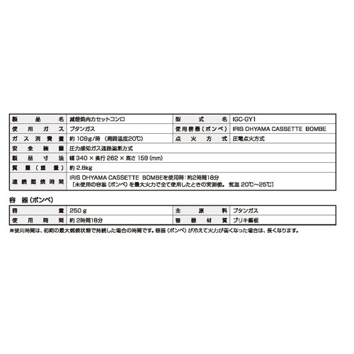 【お取り寄せ商品】 アイリスオーヤマ 減煙焼肉カセットコンロ アッシュネイビー IGCーGY1ーA