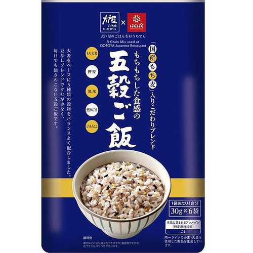 はくばく 大戸屋 x はくばく もちもちした食感の五穀ご飯 30g x 6袋