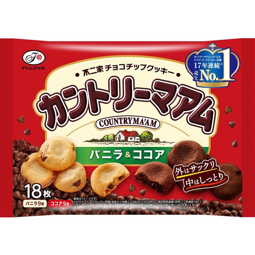 不二家 カントリーマアム バニラ&ココア 18枚入