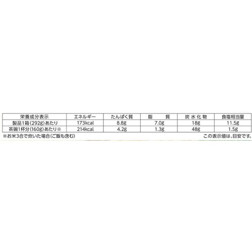 丸美屋 期間限定 筍釜めしの素 3～4人前(292g)