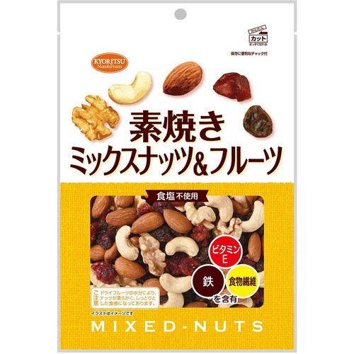 共立食品 素焼きミックスナッツ&フルーツ徳用 180g Green Beans