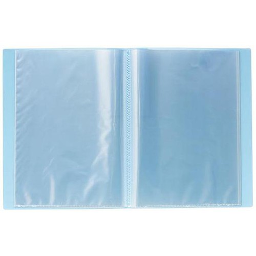 クリアファイル 20ポケット A4 ブルー トップバリュ Green Beans