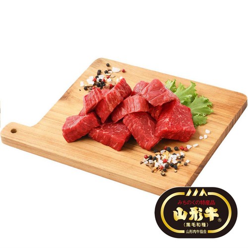 【冷凍】山形牛 モモ一口ステーキ用(山形県産) 300g