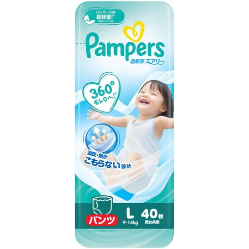 P&G パンパース 超吸収エアリー パンツ L (9～14kg) 40枚