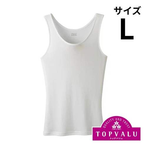 PEACE FIT(ピースフィット) COOL コットンタンクトップ 婦人 オフホワイトL トップバリュ