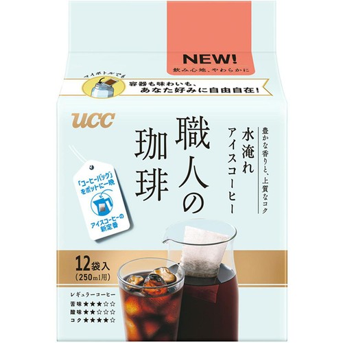 UCC上島珈琲 職人の珈琲 コーヒーバッグ 水淹れアイスコーヒー 10g x 12袋