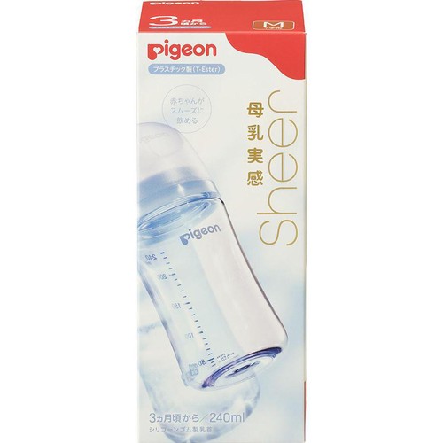 ピジョン 母乳実感Sheer プラスチック製(T−Ester) 3ヵ月頃から 240ml