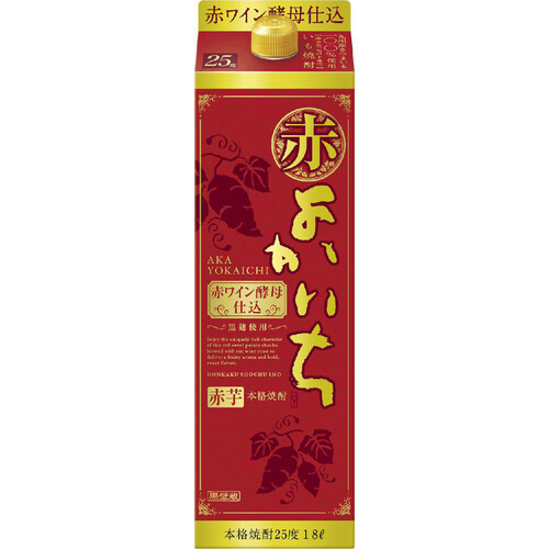 宝 25度 芋焼酎 赤よかいち パック 1800ml