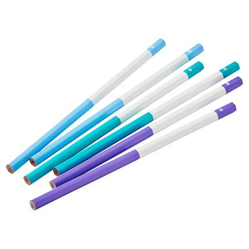 六角かきかたえんぴつB ダース ブルー 12本入り トップバリュ Green