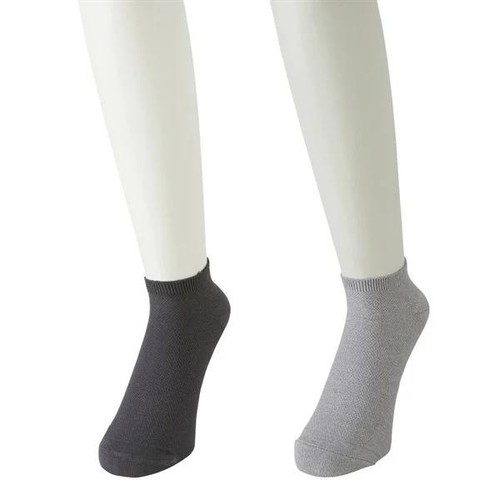 PEACE FIT(ピースフィット)COOL 鹿の子無地スニーカー丈ソックス 2足組 アソート 27ー29cm トップバリュ