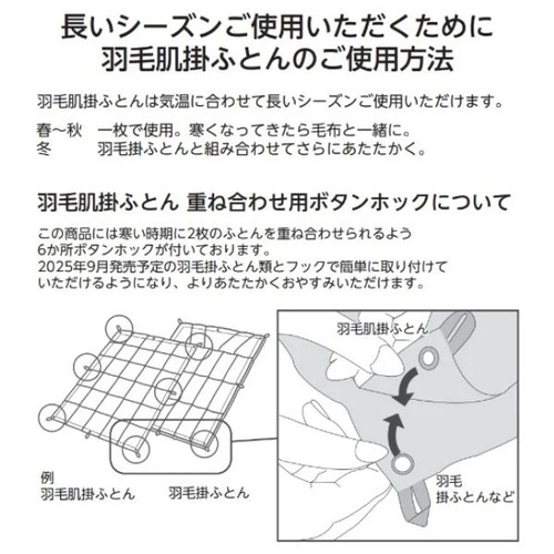 洗える羽毛肌掛ふとん シングルベージュ ホームコーディ
