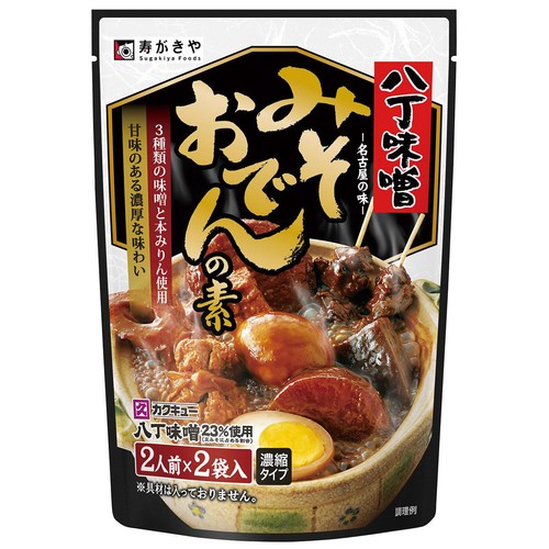 味噌おでん 寿がきや 八丁味噌みそおでんの素 2人前 x 2袋入(278g) Green Beans