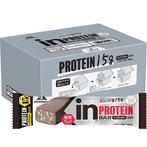 森永製菓 inバープロテイン ベイクドビター 12個入 Green Beans