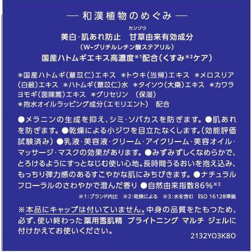 コーセー 薬用雪肌精  ブライトニングマルチ ジェル 付けかえ用 80g