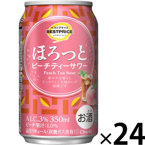 ほろっと ピーチティーサワー＜ケース＞ 350ml x 24本 トップバリュベストプライス