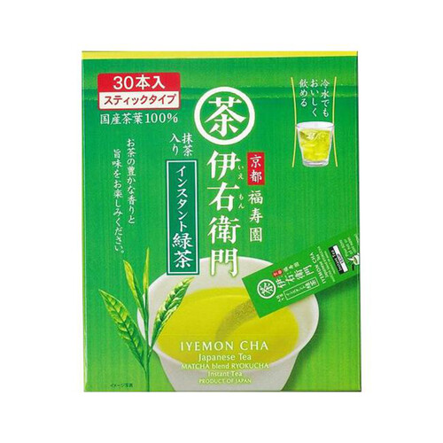 宇治の露 伊右衛門 インスタント緑茶スティック 30本入 Green Beans