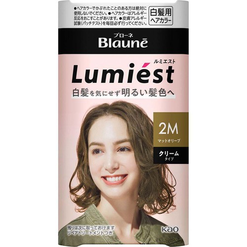 花王 ブローネ ルミエスト ヘアカラー 2M マットオリーブ 100g + 8g