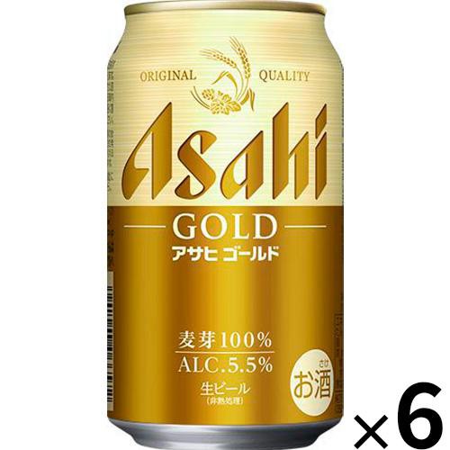 【5.5%】 アサヒ ゴールド 350ml x 6本