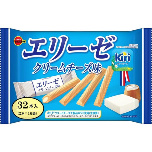 ブルボン エリーゼクリームチーズ 32本入(2本 x 16袋) Green Beans