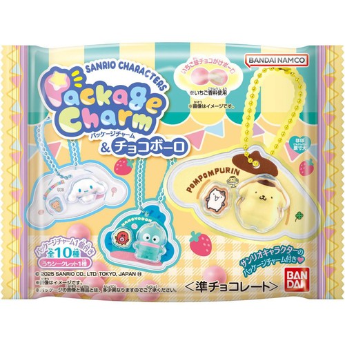 バンダイ サンリオキャラクターズ パッケージチャーム&チョコボーロ 18g