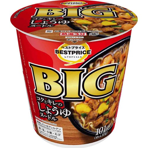コクとキレの しょうゆヌードルビッグ 101g トップバリュベストプライス