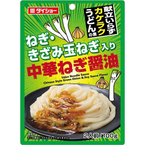 うどん ダイショー 献立いらずカケラクうどんの素 中華ねぎ醤油 100g Green
