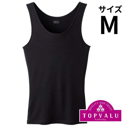 PEACE FIT(ピースフィット) COOL コットンタンクトップ 婦人 クロ M トップバリュ