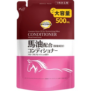 【単品20個セット】馬油コンディショナー (株)コスメステーシヨン(代引不可)【送料無料】 コンディショナー 馬油配合 500ml トップバリュベストプライス Green