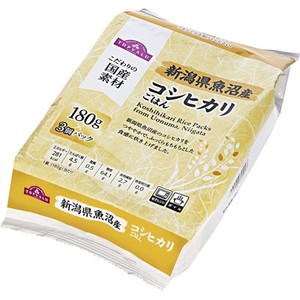 ごはん 新潟県魚沼産コシヒカリ3個パック 180g x 3個 トップバリュ