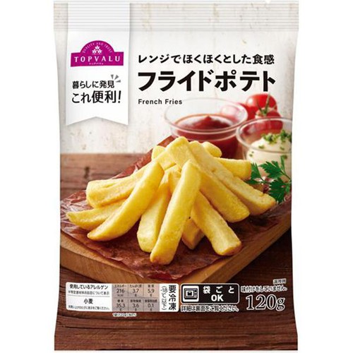 レンジでほくほくとした食感 フライドポテト【冷凍】 120g トップ