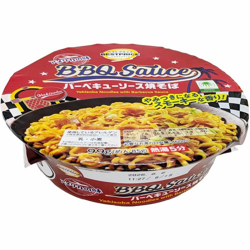アメリカの味 バーベキューソース焼そば 99g トップバリュベスト