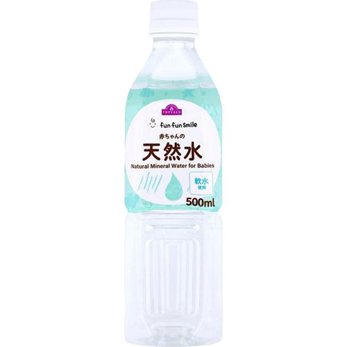 fun fun smile 赤ちゃんの天然水 1ケース 500ml x 24本 1か月頃から トップバリュ