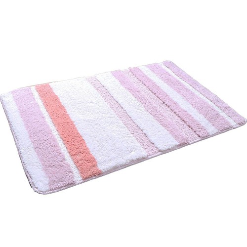 バスマット ふわっとストライプ 35 x 50cm ピンク Green Beans