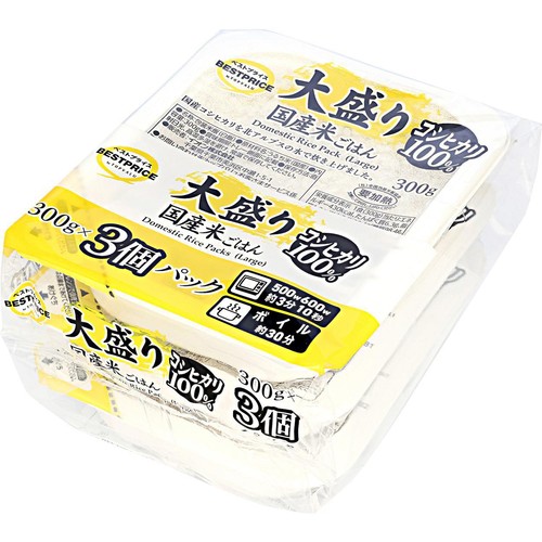 大盛りごはん 国産米 1ケース 300g x 24個 トップバリュベストプライス
